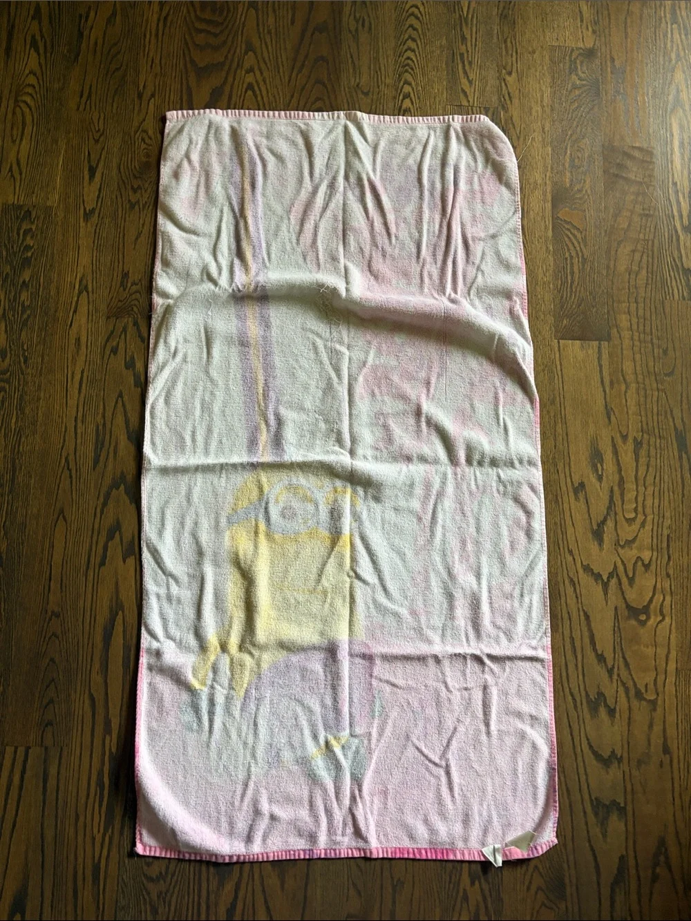 Pink Minion Beach Towel